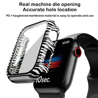 Protecteur d'écran en verre du Guatemala pour Apple Watch, couvercle à motif de vache léopard, série 7, SE, 6, 5, 45mm, 41mm, 44mm, 42mm, 40mm, 34mm, nouveau 4