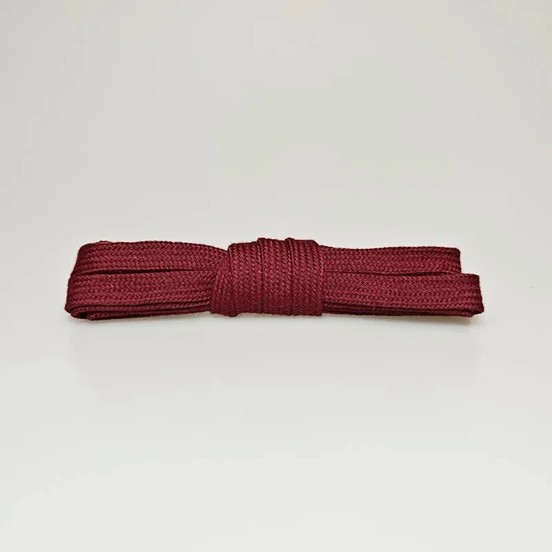 Puur katoen rode veters breed plat voor papa de xin schoenen dubbele kleur ronde vorm platte schoenveters Chinese stijl effen schoenen