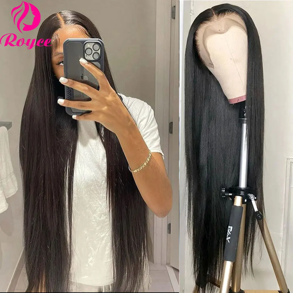 Straight Lace Front Human Hair Wigs For Women 28 30 inch HD Transparent 13x6 Frontal Wig Malaysian Closure |