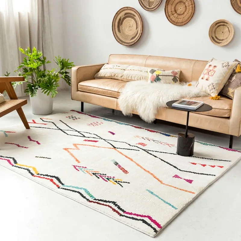 Moroccan Style Carpets for Living Room Large Area Bedroom Decor Plush Carpet Thicken Persia Floor Mat Home Fluffy Soft Study Rug 2