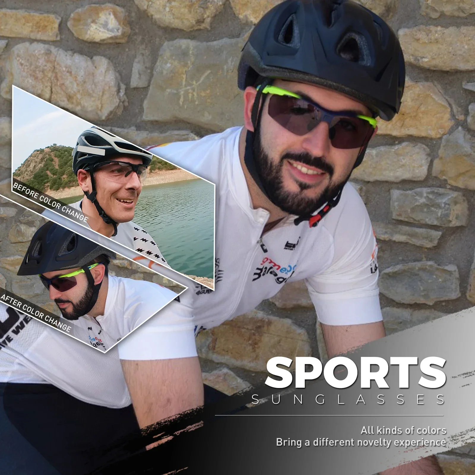 SCVCN Photochromic Cycling Glasses Men UV400 Bicycle Glasses MTB Outdoor Sports Cycling Sunglasses Road Bike Glasses Eyewear