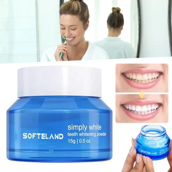 Polvere sbiancante per denti da 15 g, sbiancante naturale per la rimozione delle macchie, polvere correttiva del colore dentale per favorire la salute orale
