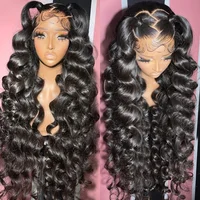 Mossily 250 Density Loose Wave 13x6 HD Lace Front Human Hair Wigs Brazilian Deep Wave Curly Lace Frontal Wig Preplucked 40 Inch 1
