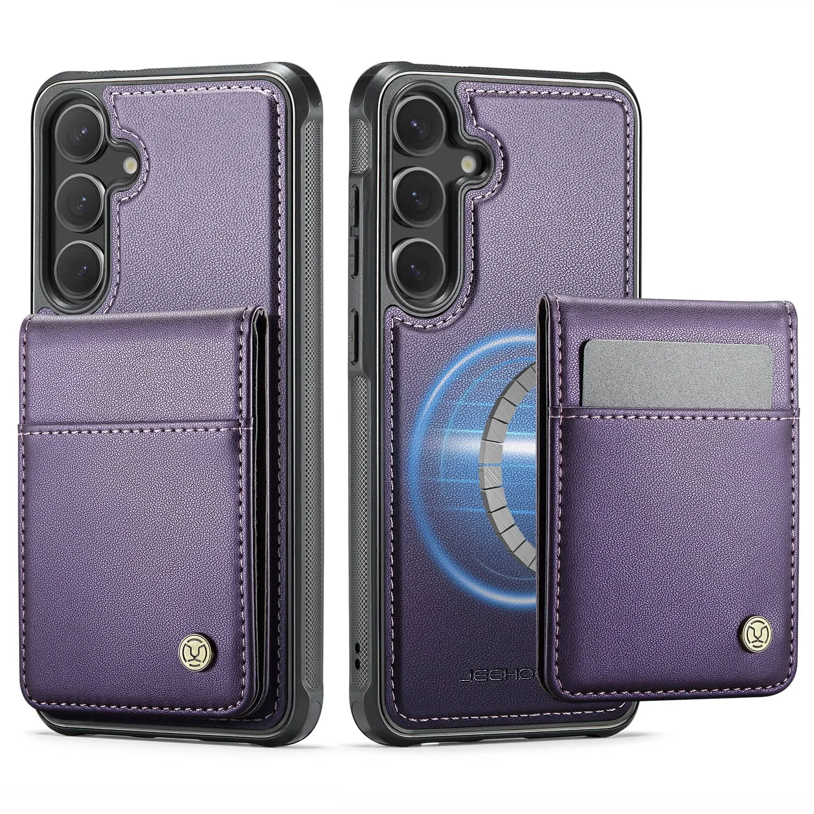 Magnetic 2-in-1 Detachable Wallet Case with Card Holder and Kickstand