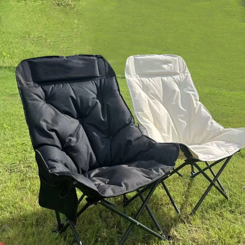 

Aoliviya Official Thickened Fold Chair Outdoor Portable Folding Stool Camping Fishing Stool Moon Chair Leisure Folding Chair Lun