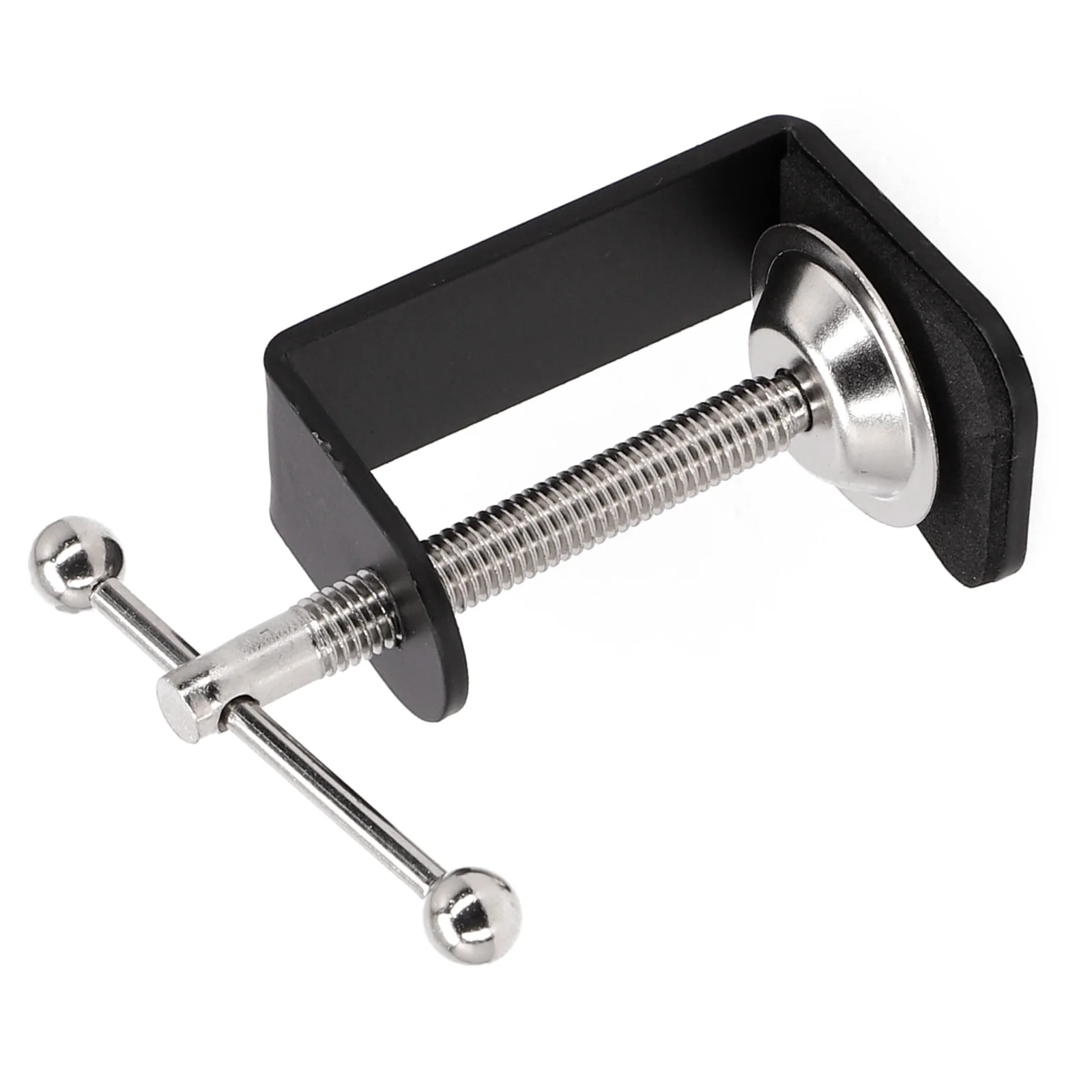 Table Mount Clamp Clamp Home Office Shop C-shaped Design Silicone Pad Stable Metal Base 5cm Height Securely Mount