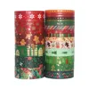 21 pcs/set Merry Christmas Gilding Washi Tape Set Scrapbooking Diy Journal Stationery Masking Tapes Deco Art Supplies Gift 5