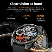Montre connectée GPS HD300 Pro 2026 pour sports de plein air, cartes hors ligne, appels Bluetooth 5.4, étanche, santé, voyage, plongée 3