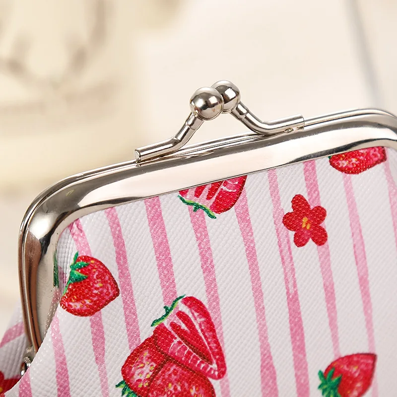 Fruit Printing Coin Purses Women Girl Hasp Wallet Ladies Clutch Change Purse Female Mini Money Bag Cotton Wallet Card Holder