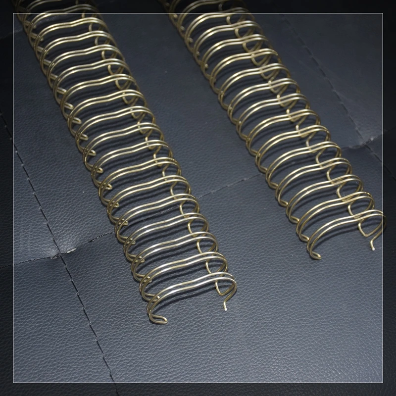 8PCS/LOT Light Gold A4 3:1/2:1 Pitch 6.4-38.1mm OY Double Coil Double Loop Wire Calendar Binding Comb Bindiing Wire Rings