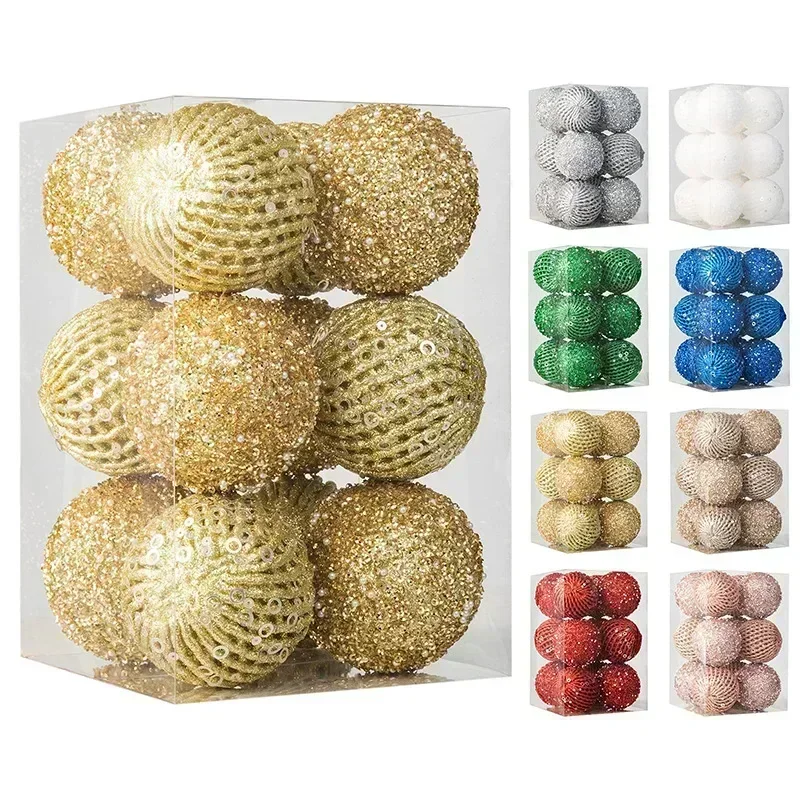 8cm 10cm Christmas Ball Ornaments Shatterproof Christmas Decorations Tree Balls for Xmas Tree Wedding Party Holiday Decor deer crystal ball ornament crystal ornaments hollow ball decoration crystal balls crystal ball ornament ruby balls