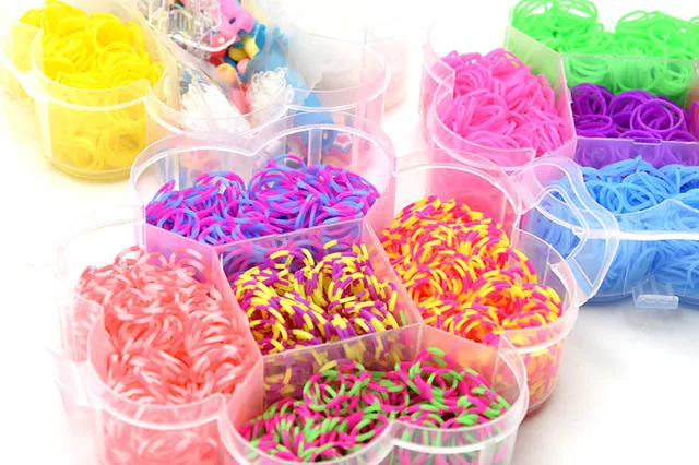 Rubber Bands Loom DIY Weaving Tool Box Creative Set Elastic Silicone Bracelet Kit Kids Toys for Children Girls Gift 5 10 2