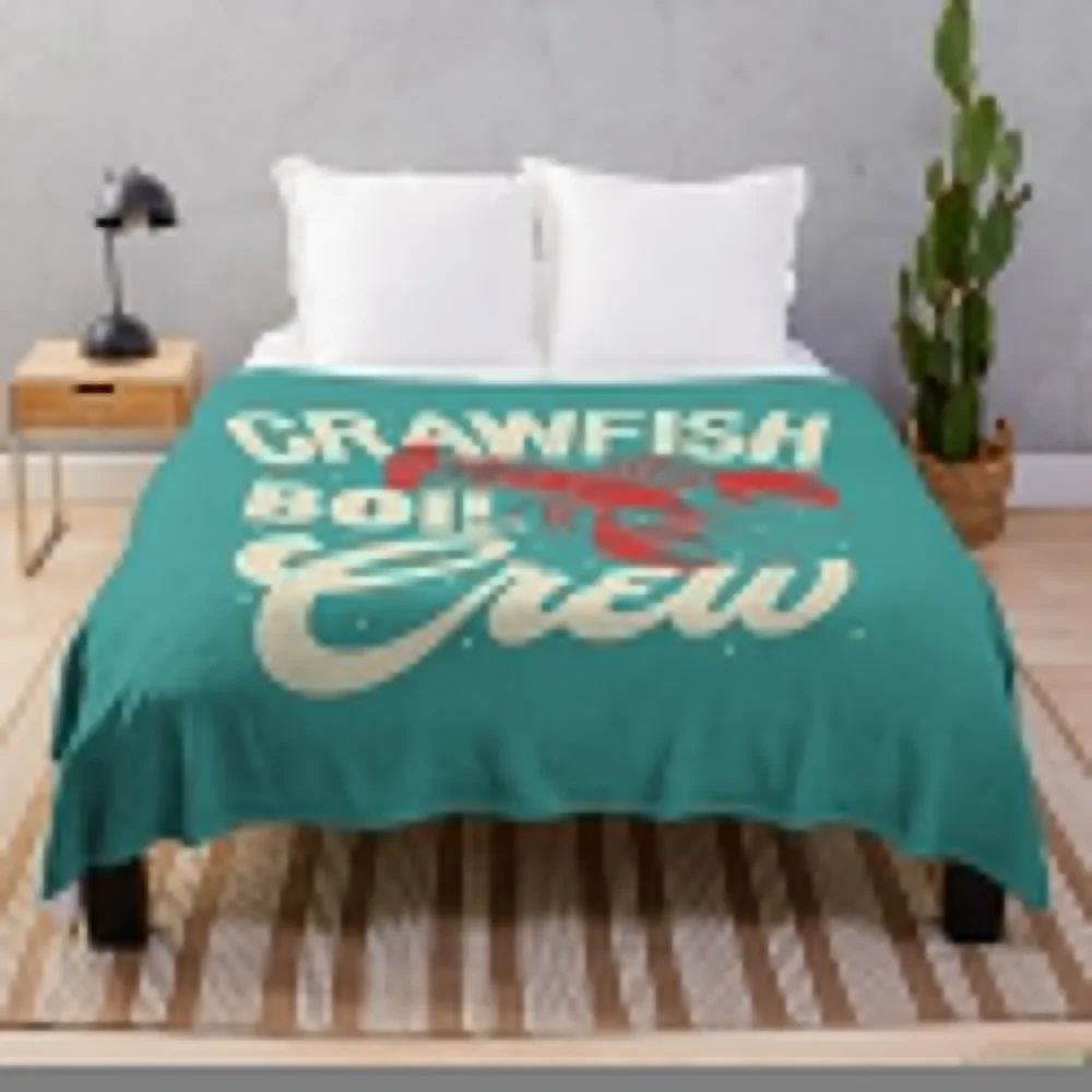 

Crawfish Boil Crew Cajun Crayfish Seafood Festival Party T-Shirt Throw Blanket Luxury St Hairys Personalized Gift Blankets