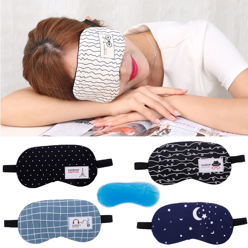Ice Gel Eye Cover Sleeping Mask Eyepatch Soft Sleep Eye Mask Women Men