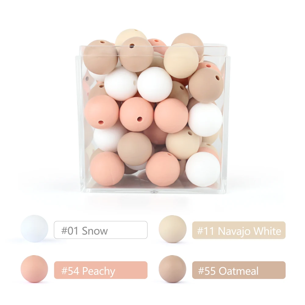 Vibrant Silicone Beads Set for DIY Jewelry & Crafting – 20-Piece Collection