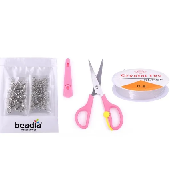 

1 Набор застежек, ножницы, аксессуары для изготовления ювелирных изделий, браслет, ожерелье