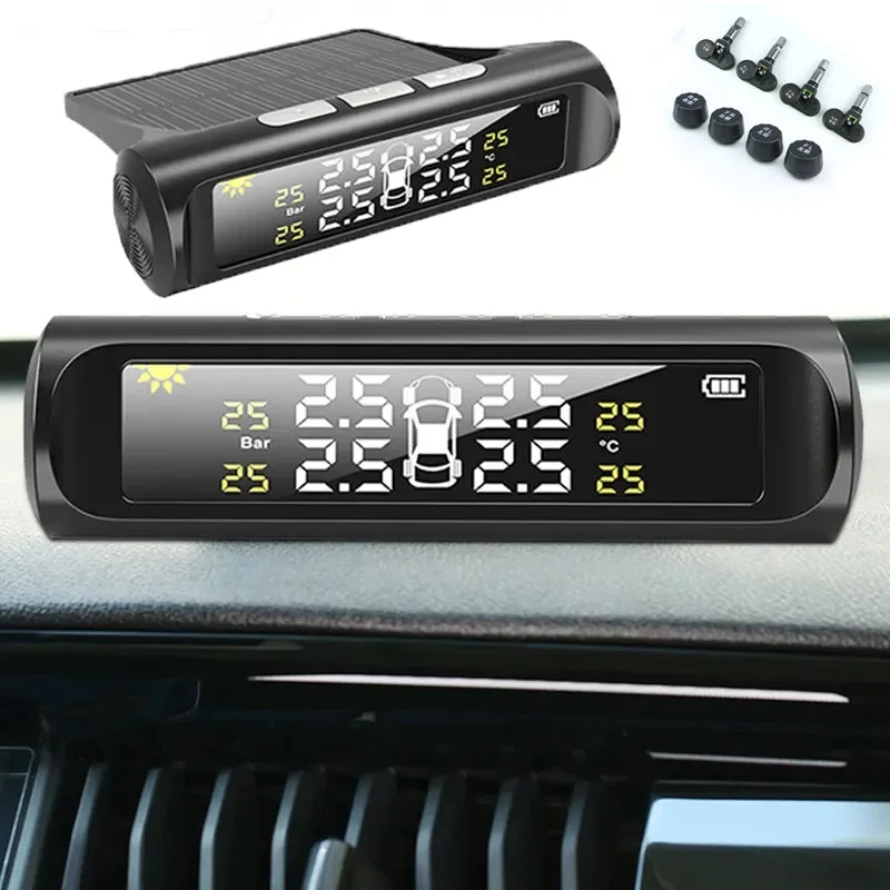 

Система контроля давления в шинах TPMS, умный беспроводной датчик температуры в шинах с солнечной панелью