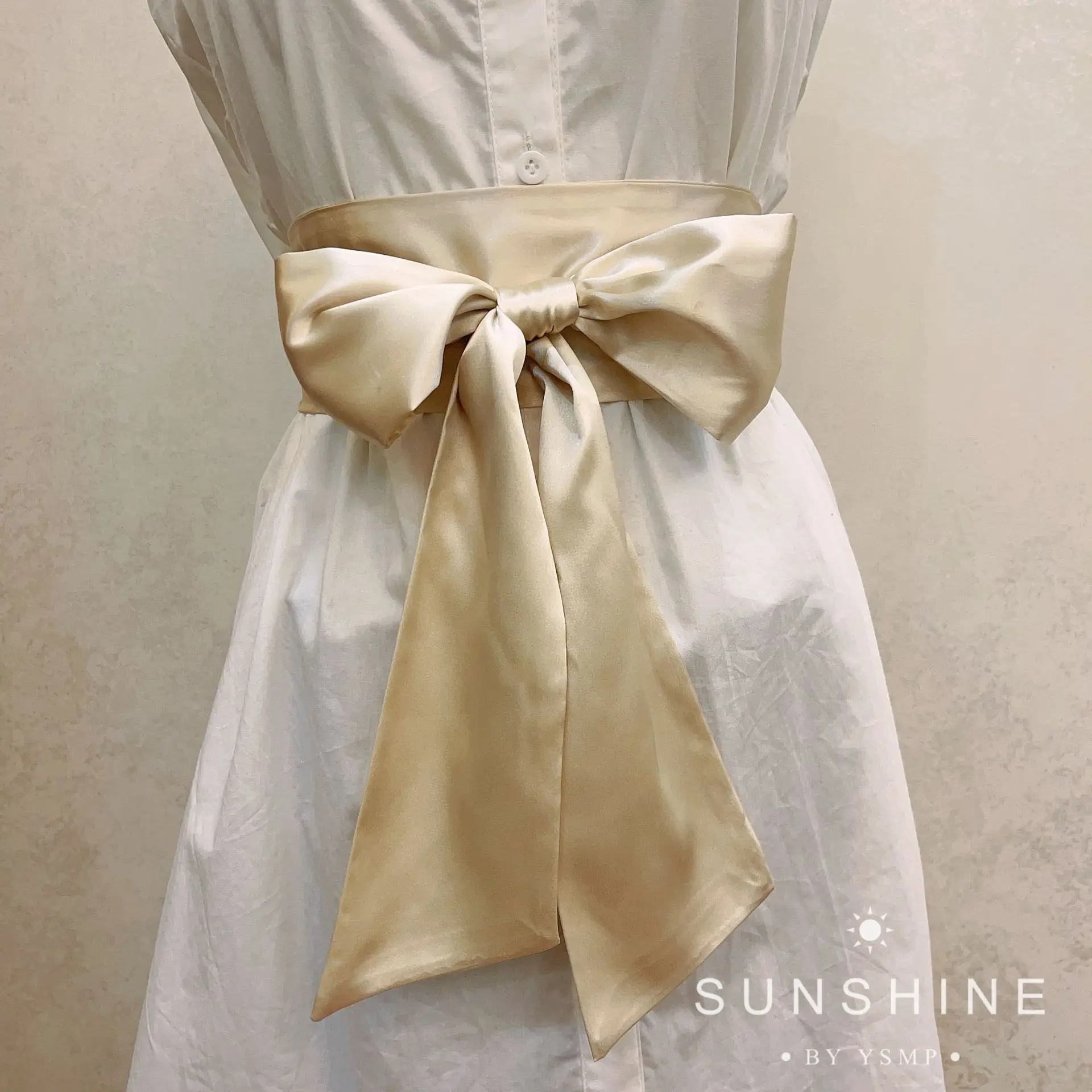 Elegant Satin Bow Corset Belt - Wide Waistband in Multiple Colors