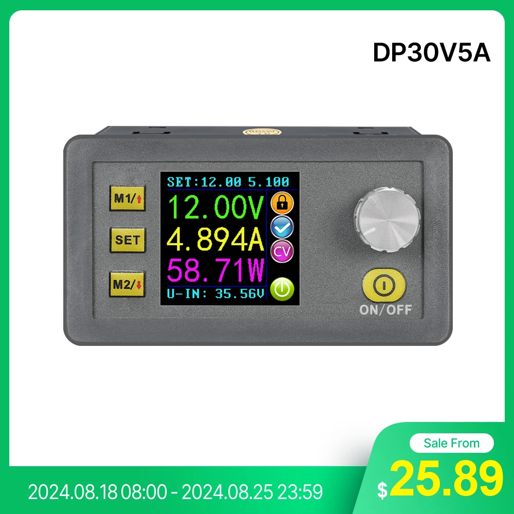 RD DP30V5A Constant Voltage current Step-down Programmable Power Supply module buck Voltage converter regulator color LCD