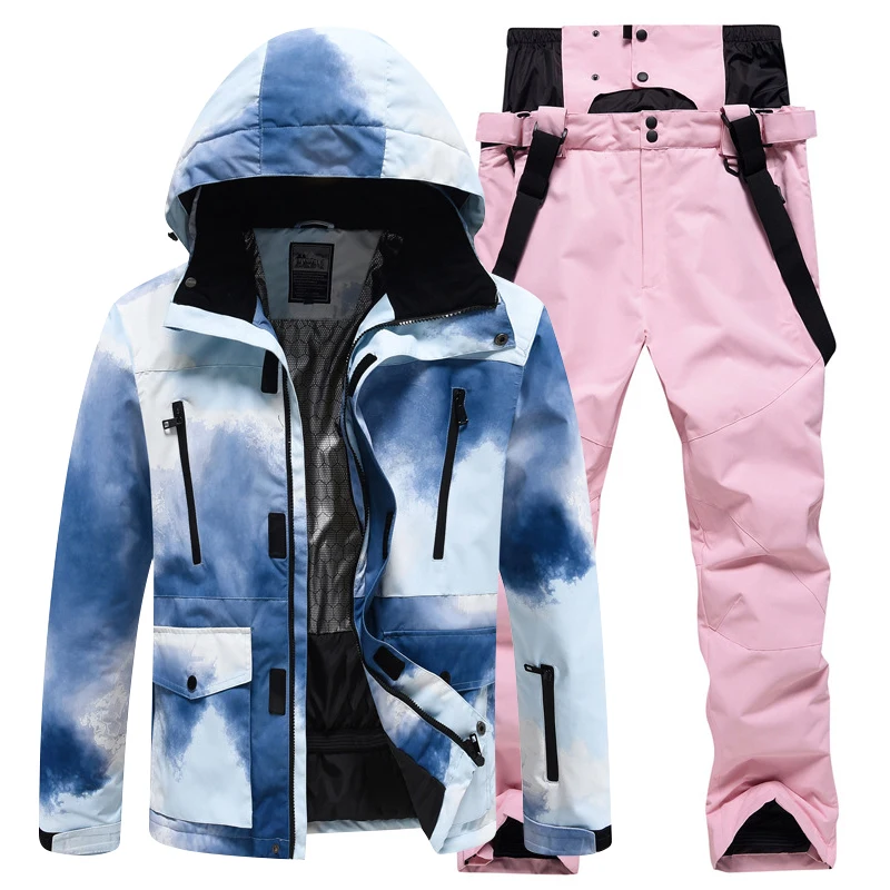 

-30 ℃ men and women Ski suit set Suitable for outdoor and indoor skiing activities Windproof, snowproof, warm and breathable