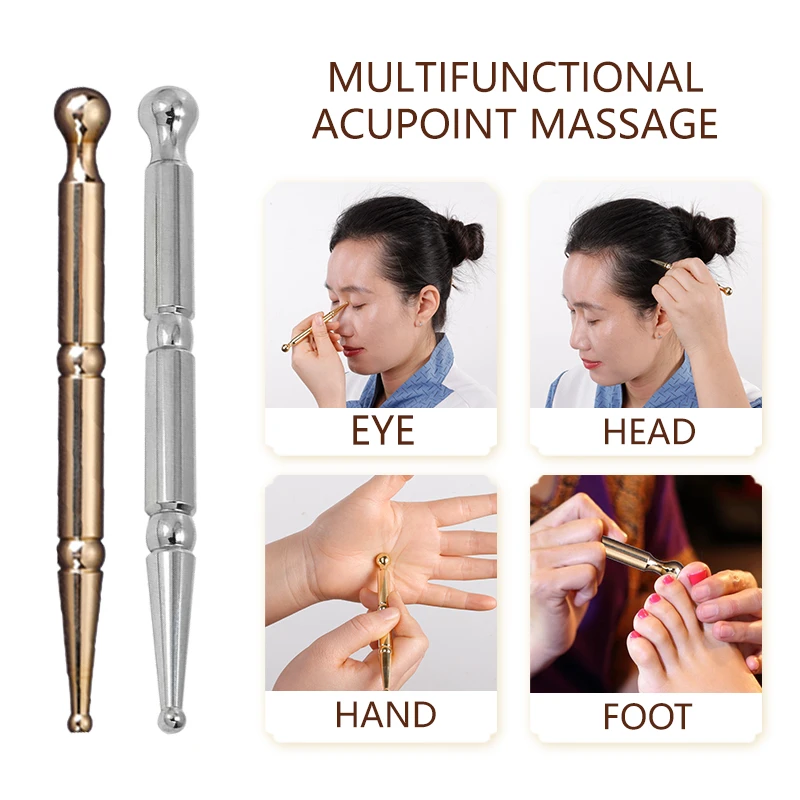 Copper Gua Sha Stick Facial Beauty Foot Point Ear Point Probe Head