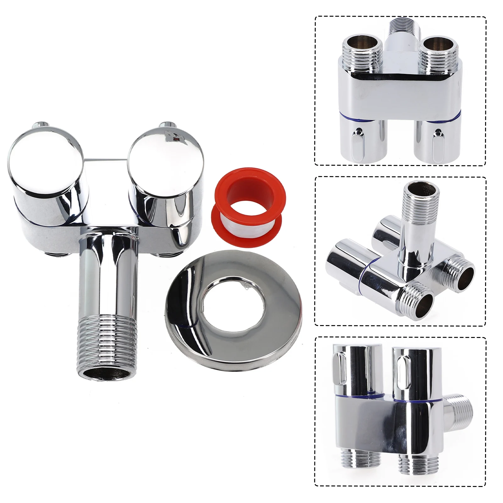 

Угловой клапан для унитаза, двойное управление, металлическая ручка, трехсторонний наполнитель для унитаза, спутник для ванной комнаты, высокое качество