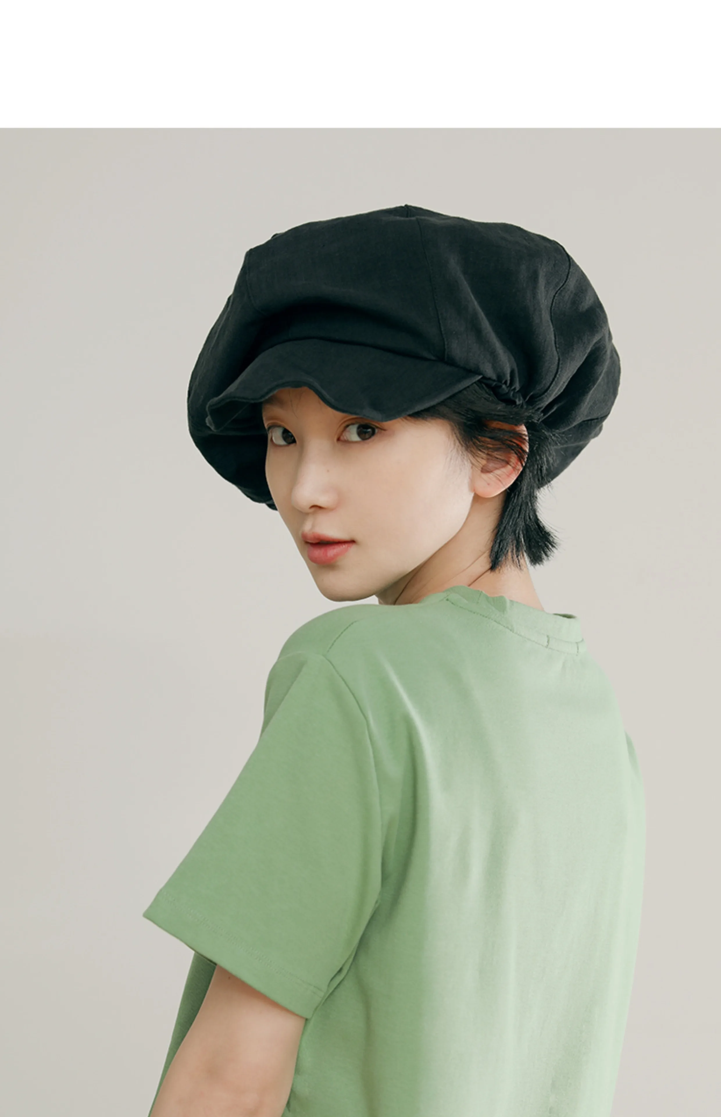 Japanese Style Hat Linen Breathable Large Version Cloud