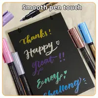 Metallic Marker Pens Set of 10 Colors Paint Markers for Black Paper Scrapbooking Crafts Card Making Ceramics and More - Image 5