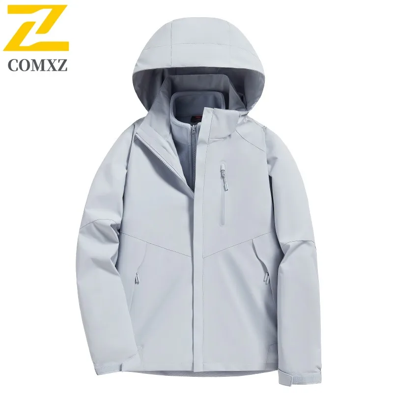 COMXZ Mens Thickened Jacket Mountaineering Windproof Warm Parka 2025 Luxury  Travel Lightweight Winter New Windbreaker