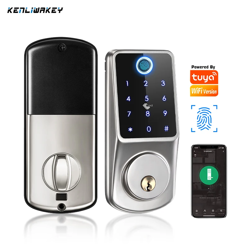 

Смарт-замок дверной TUYA с поддержкой Wi-Fi и сканером отпечатков пальцев