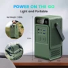 200W DC Power Bank Station (60000mAh) 192Wh Portable Power Station LiFePO4 Battery, 200W Solar Generator for Outdoor Camping 4