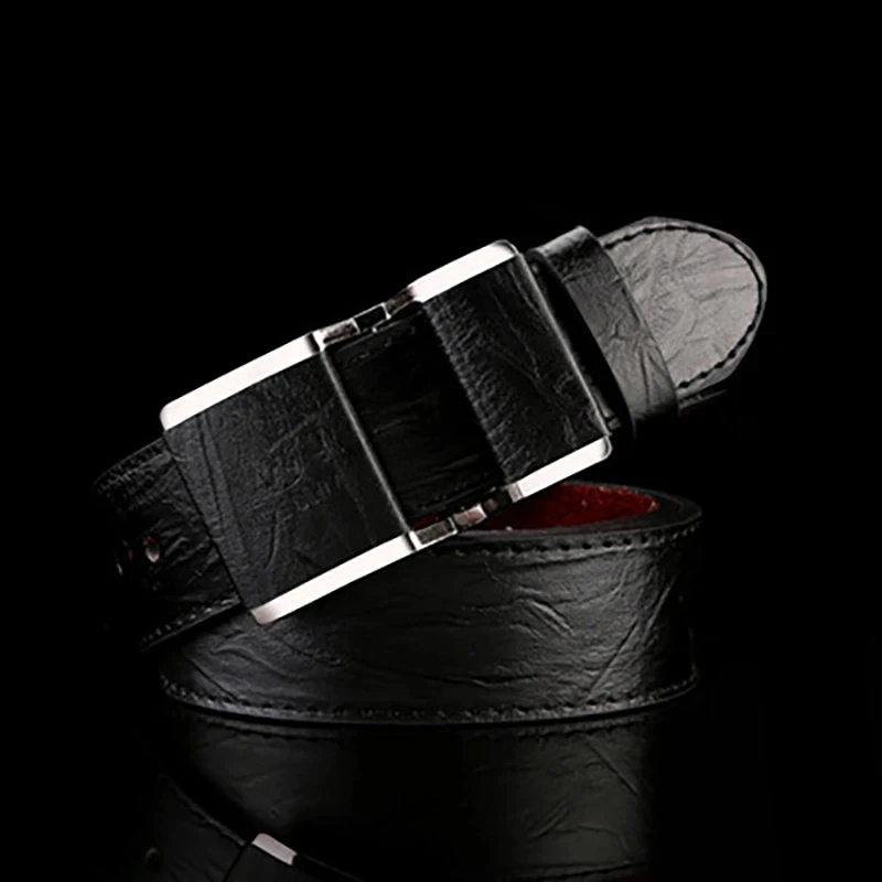New Men's Belt Korean Fashion Smooth Buckle Business Casual Belt Fashion Young Men's Trouser Designer Luxury Brand Belts, Alina Gadgets