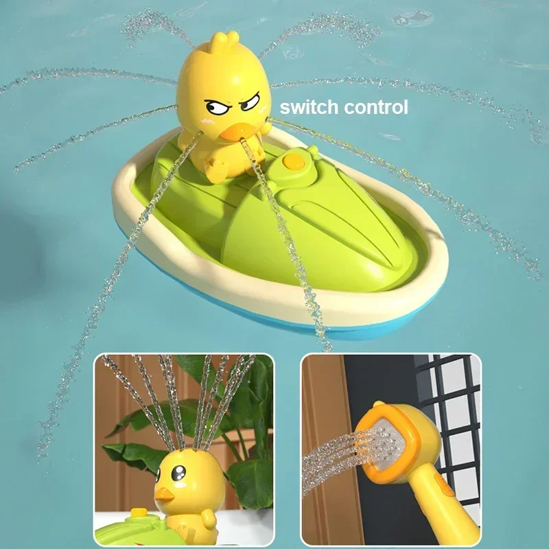 Cute Duck Electric Water Spray Bathroom Bathing Toys Baby Bath Toys Kids Bath And Shower Bathtubs Interactive Boy Girl Gifts Hot