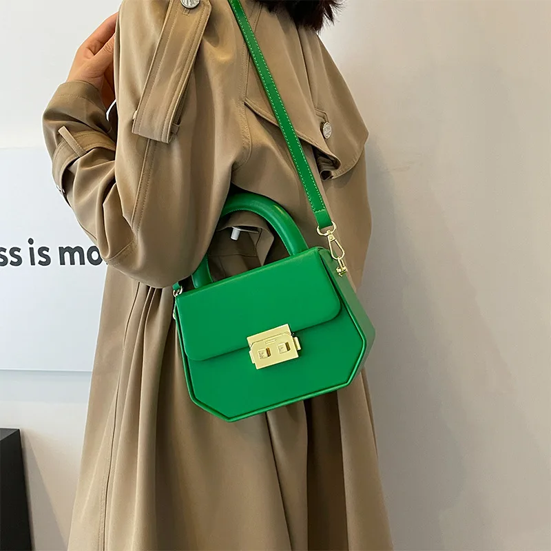 Casual Messenger Simple Ins Women's Bag 2024 Autumn New Handheld Versatile Pure Color All-Matching Shoulder Small Square