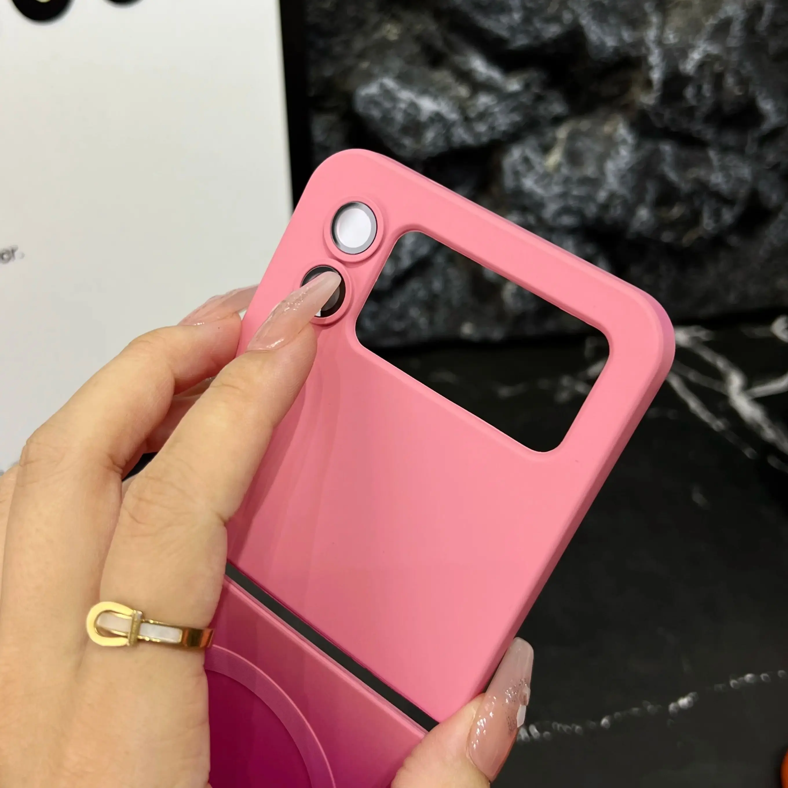 Gradient Silicone Soft Magnetic Phone Case - Protective Cover