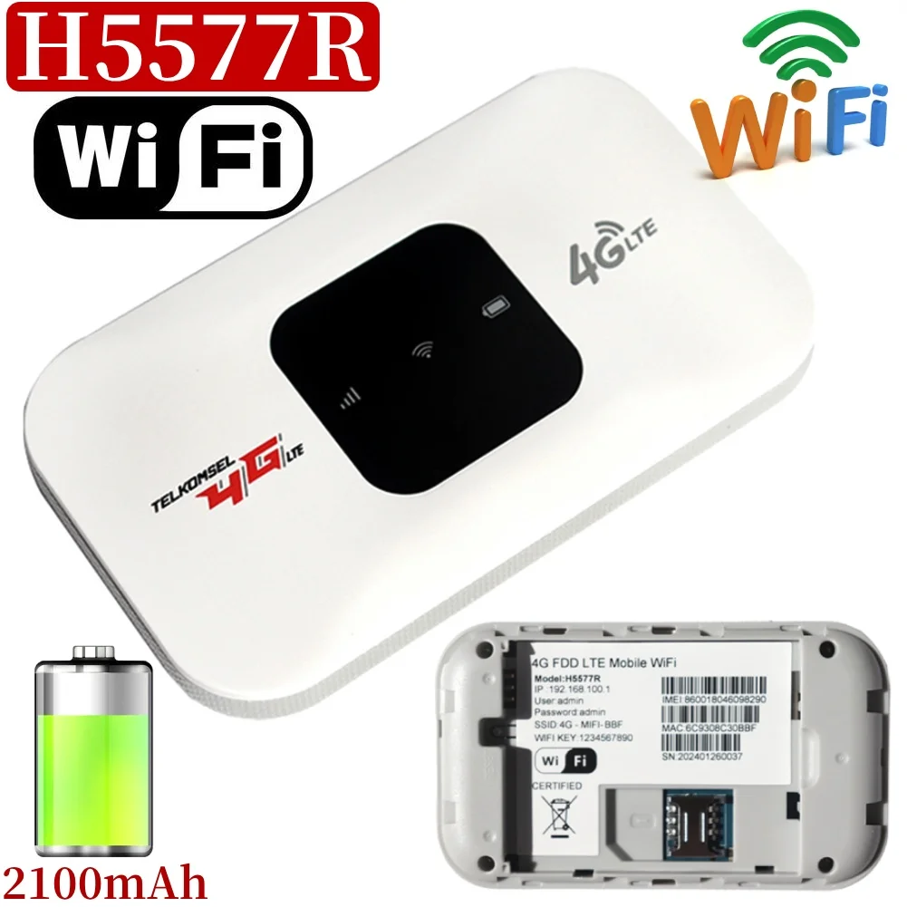 Punto De Acceso WiFi Portátil 4G - Router Móvil, Batería 2100 MAh, Compatible Con Múltiples Dispositivos, Ideal Para Viajes Y Exteriores