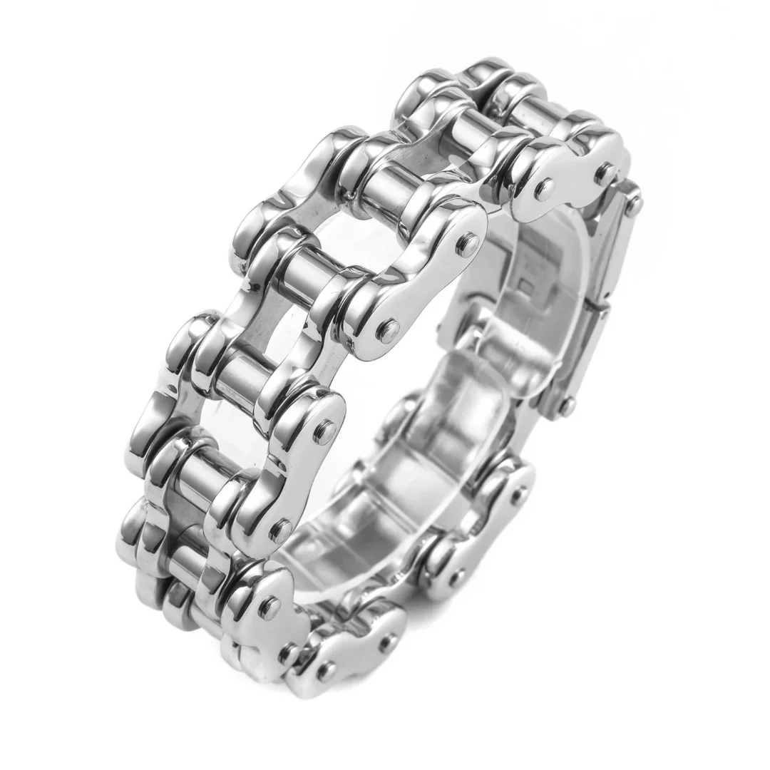 Fashion Rock Mechanical Style Stainless Steel Braided Motorcycle Chain Bracelet Bangle Men Domineering Charm Party Biker Jewelry titanium steel link ring braided chain bracelet bangle silver plated glamor punk domineering rock party biker jewelry for men