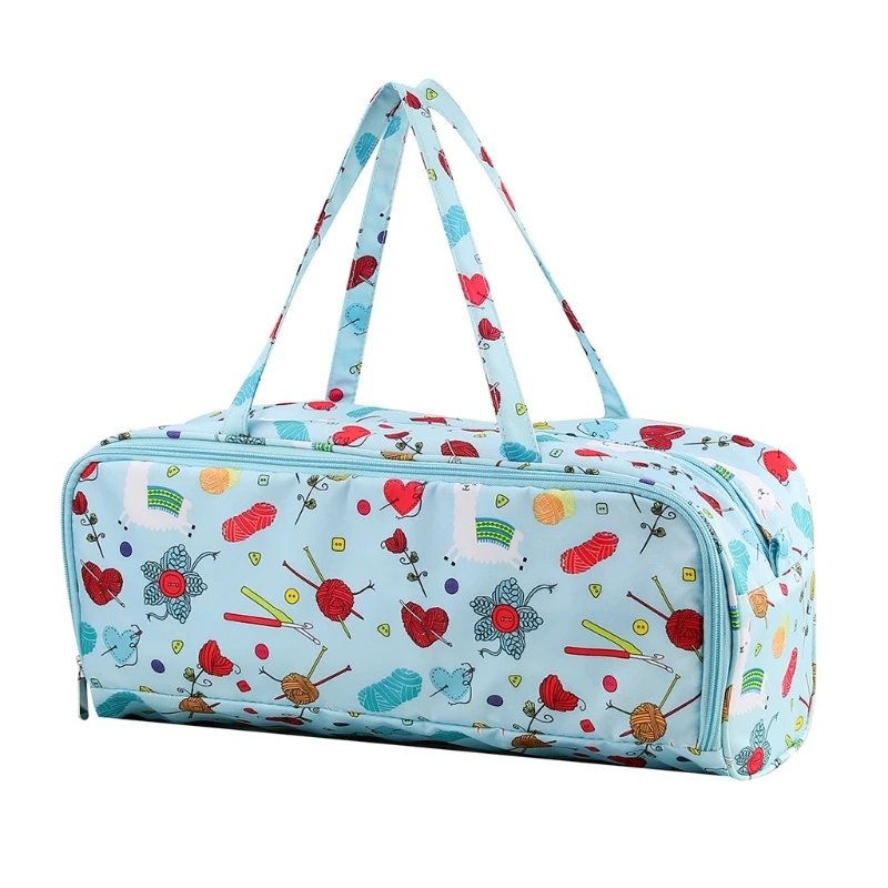 Yarn Storage Organizer Knitting Bag Tote Bag Holder Case Cuboid Zipper Closure Pocket for Knitting yarn storage organizer