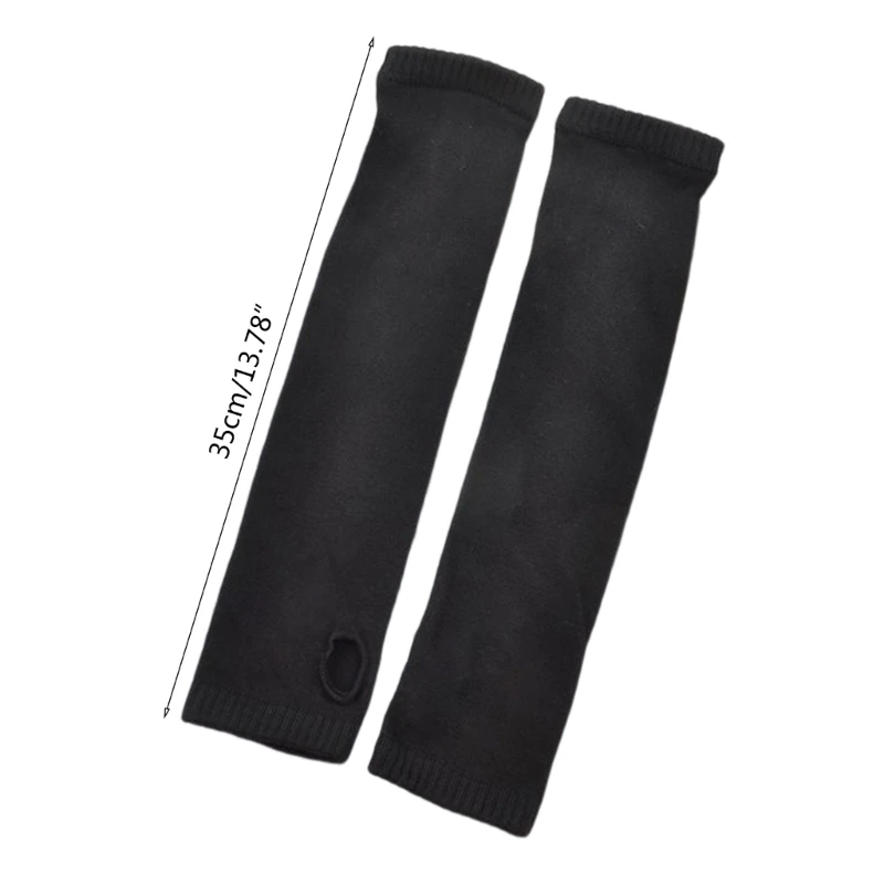 8 Styles Punk Arm Sleeves with Thumb Holes Women Men Party Cosplay Stretchy Long Arm Cover for Street Dance Sport Driving