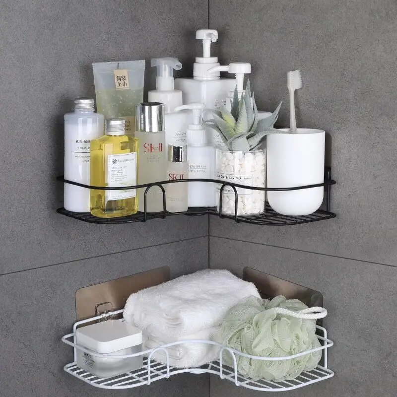 Acrylic Bathroom Organizer, Shower Caddy, White Shampoo Holder, Wall  Mounted Shelf - AliExpress