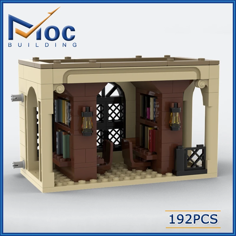 

192 шт., Классический конструктор MOC HP, библиотека, модульный строительный блок, модель замка, сборка «сделай сам», кирпичи, игрушки для коллекционера, подарок