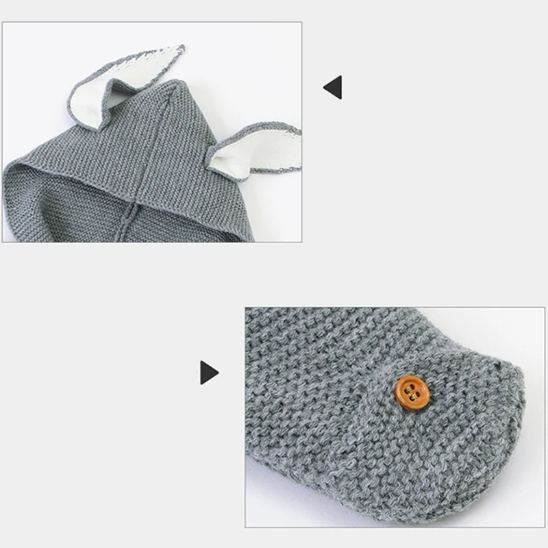 

Newborn Baby Knitted Cotton Infant Blanket Sleeping Bag for Baby Girls Boys Baby Shower Wrapping