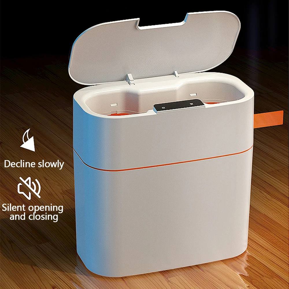 Cubo de basura inteligente con Sensor automático, cubo de basura eléctrico,  cubo de basura para el hogar, cocina, baño, 13l/15l - AliExpress