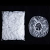100Pcs Disposable Shower Bath Cap Plastic Waterproof Woman Head Hair Cover Bathing Hat Plastic 2