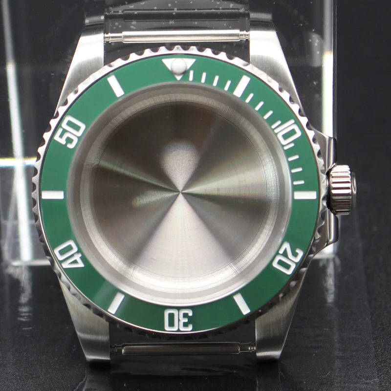 

40mm Mens Watch Case Ceramic Bezel Inser And Sapphire Glass For Nh34 Nh35 Nh36 Nh38 ETA 2824 Miyota 8215 Movement 28.50 Dial