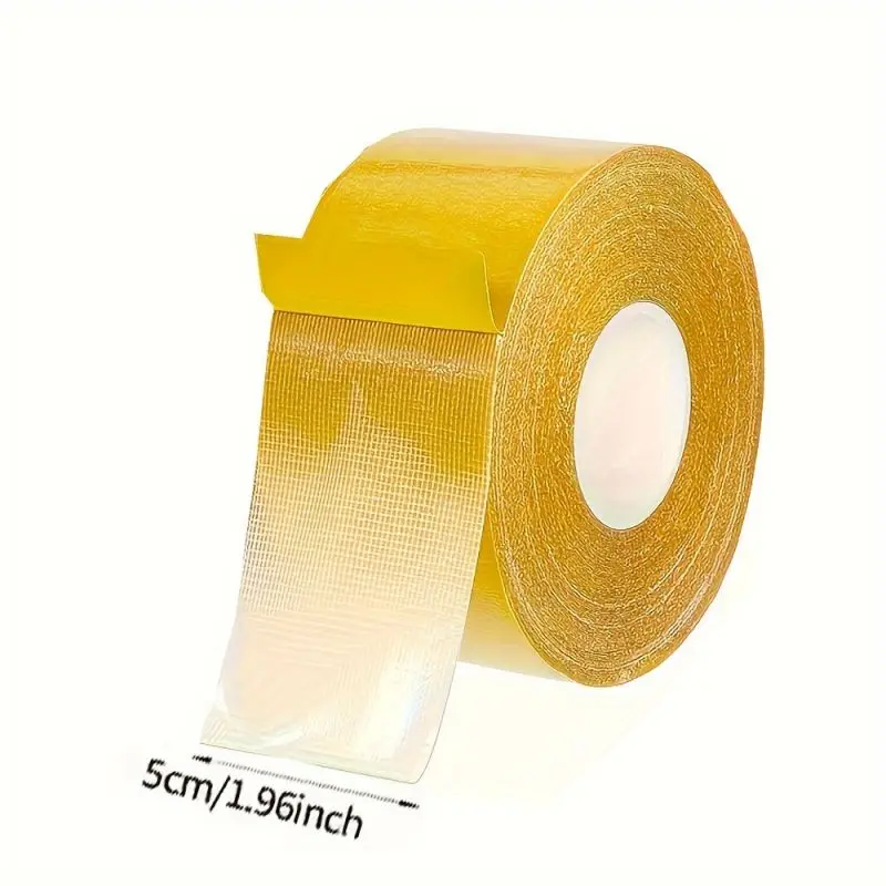 Heavy Duty Waterproof Double Sided Adhesive Tape - Translucent Mesh, Strong Fixation, Traceless, Powerful Grid