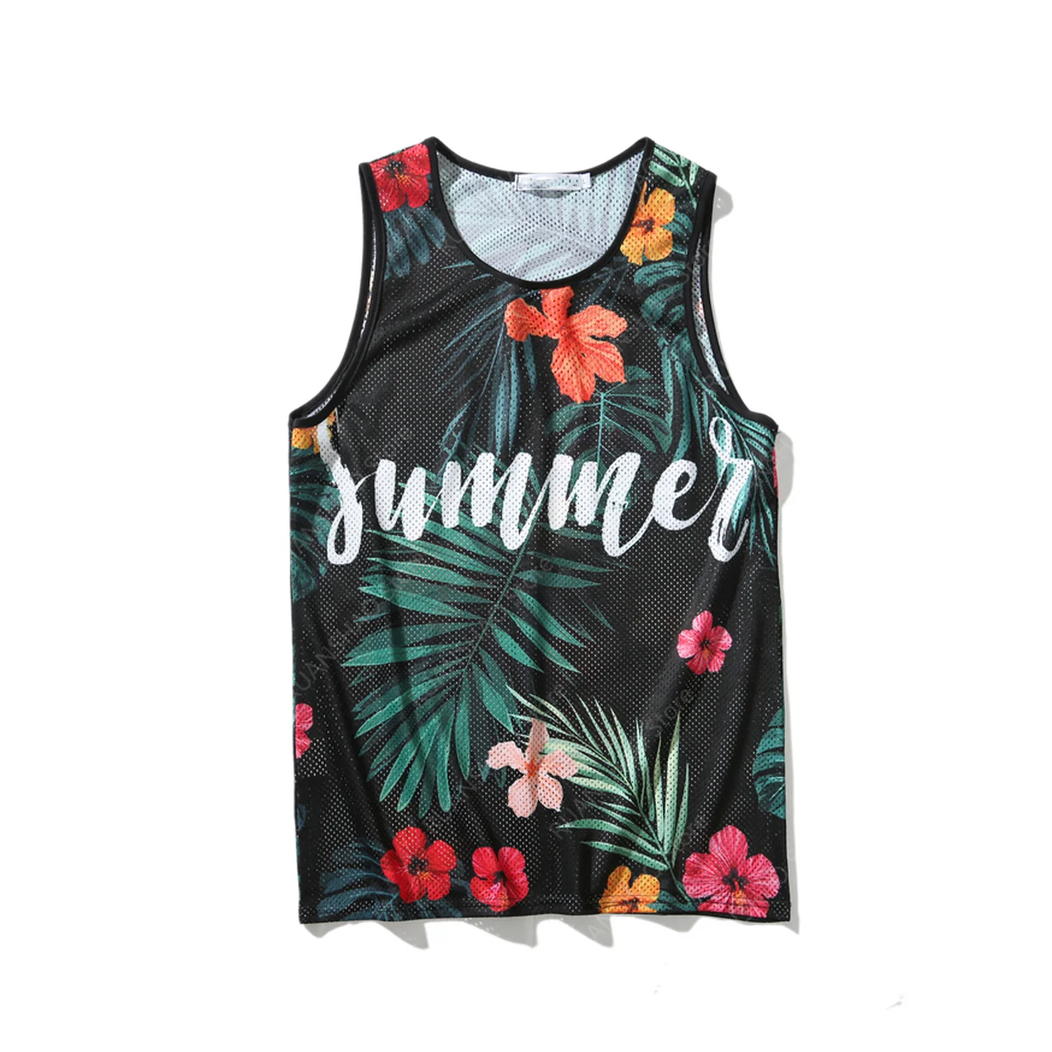 Summer New Style Loose Letter Print Fashion Men's and Women's Sports Fitness Seaside Beach Quick Drying Comfort Runing Vest