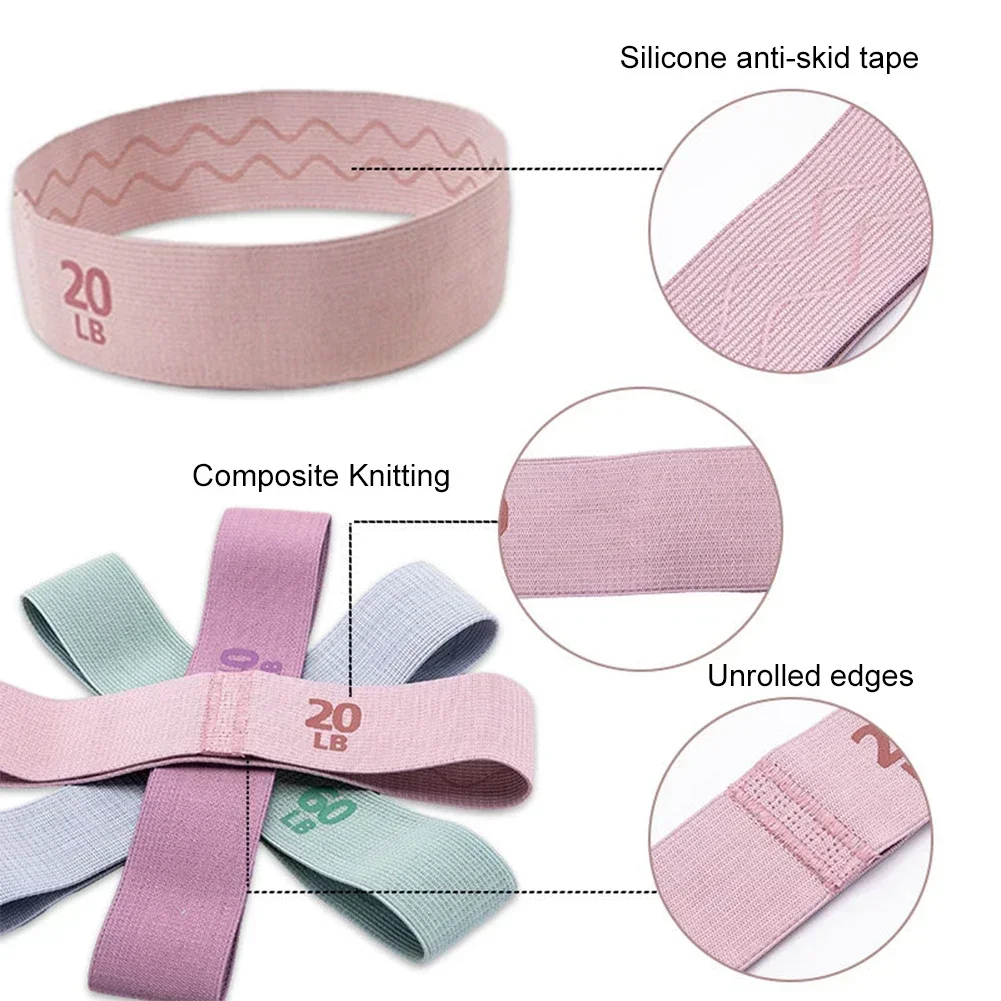 Elastic Workout Bands Anti-Slip Squat Expander Bands Portable Glute Thigh Elastic Yoga Gym Equipment