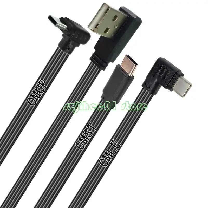 Flexible 90-Degree USB to Type C Adapter Cable