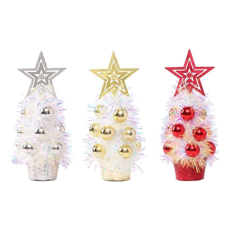 

Beautiful Display Tabletop Christmas Tree Ornament Elegant Decor for HotelHome Party Festive Holiday Birthday Decoration